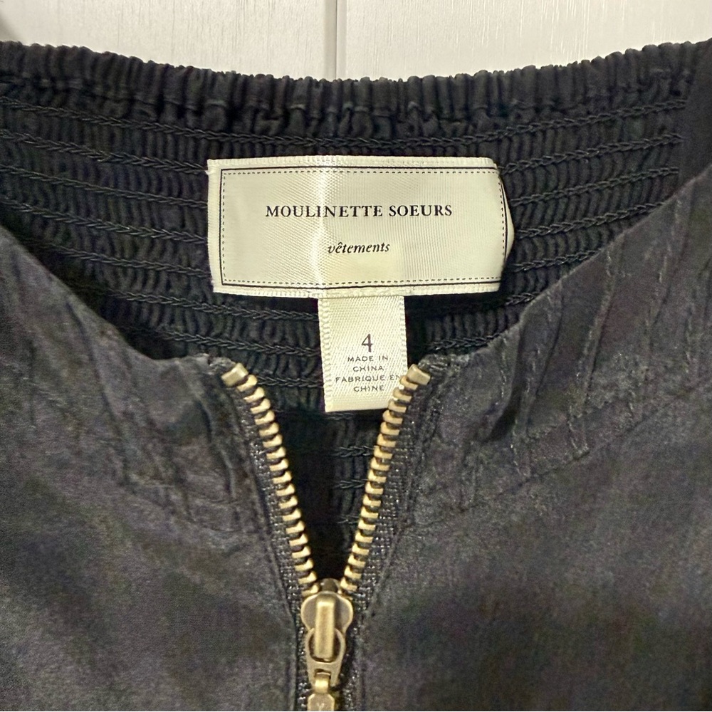 ✨ Anthropologie Moulinette Soeurs Graduation Dress Black Floral Silk Size 4 ✨ - Picture 3 of 13
